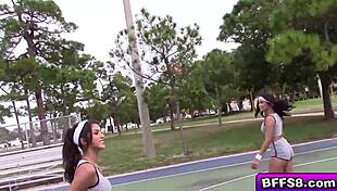 Lesbian Athletes Finger And Lick Each Other's Wet Pussies Hard