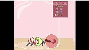 What does the bunny girl do on stage in the bottle episode two?