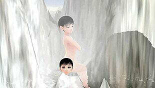 Wow, anime girl leo tries mixed bathing in secret hot spring without towel!