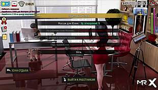 3d cartoon girl groping tits at work in fashion business e2 64