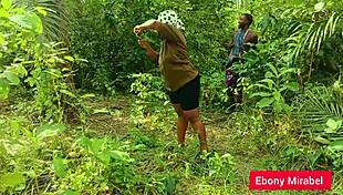 research in bush leads to intense outdoor sex with monster cock