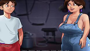 Summertimesaga: Anime Girl Blows Big Cucumber And Gets Cum Inside