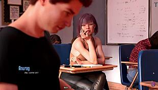 Watching Teacher's Curvy Outfit in Class - 3D Animated Game - Life in Santa County