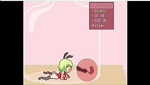 What does the bunny girl do on stage in the bottle episode two?