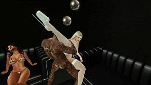 My friend's friend in an anime hentai adventure