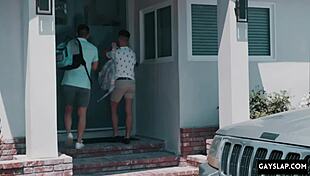 Hot Interracial Gay Threesome With Monster Cocks!