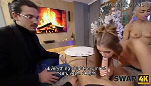 Swap4k Two Young Beautiful Chicks Fucking Huge Cock in Wild Threesome