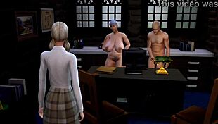 sims 4 angels out of control in anime style with nuns and shemales