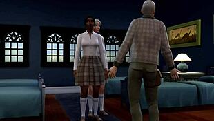 sims 4 angels out of control in anime style with nuns and shemales