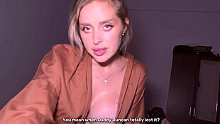 Stepmom Climbed Into My Bed On Her Own! Licking And Spitting With Big Tits