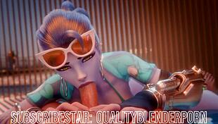 Widow Deepthroats Cock On The Beach