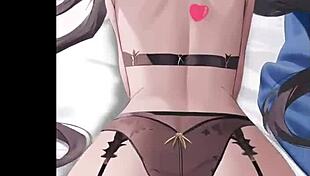 Intense fucking of anime bitches with big cocks.