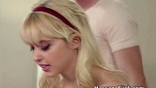 Blonde Teen Rides Masseur's Cock Like A Dirty Whore!