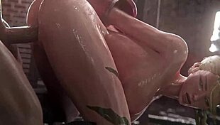 Cammy White Feels Intense Pleasure In Street Fighter Creampie Animation During Round One