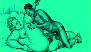 Vintage EROTIC illustration from old times.