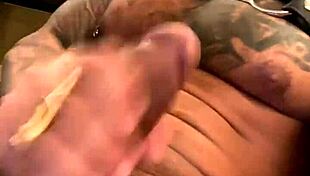 Viktor Rom Flexes Big Muscle Latino BBC with Tattooed Bodybuilder Neighbor