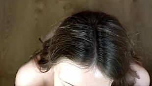 looking in your eyes while sucking dick and balls until cum in mouth