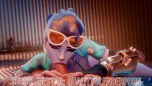 Widow Deepthroats Cock On The Beach