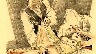 Vintage erotic drawings showcase detailed hentai fantasies in retro cartoon style