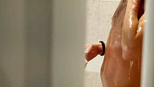 service tech licks and sucks the customer's monster cock in the shower