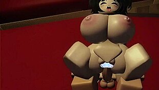 Big titty roblox girl gets creampied again and again
