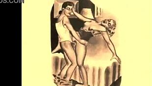 Wow, check these vintage erotic drawings from old-school hentai!