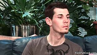 aiden blue experiences his first big gay blowjob and fucking.