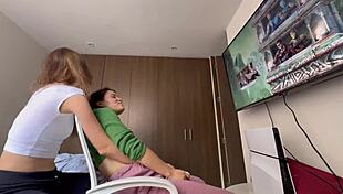 Hey, leave that play, I want you to fuck me, you're my favorite lesbian cousin!