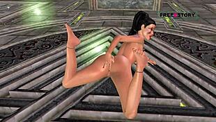 Hey, check out this animated teen girl fingering her pussy and ass in 3D