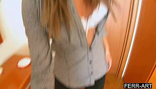 single mom first date. ends with hard anal creampie