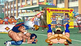 Hentai mugen brian battler and kim dong hwan meets power girl and raven in an intriguing game scenario