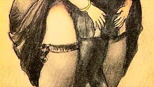 Vintage erotic drawings spark raw desire in retro anime style