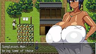 Tanned Girl Natsuki Enjoys Bath In Hentai Game Episode 3