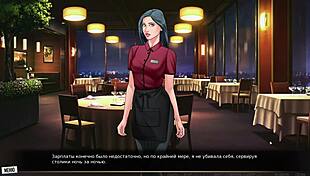 In this gameplay of Our Red String Part 24, a blonde gets wild with a big cock.