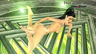 Hey, check out this animated teen girl fingering her pussy and ass in 3D