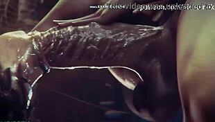 Lara Croft gets fucked by a futanari cock in this 3D simulator gameplay.