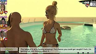 Babysitter Engages In Wild Pool Party Activities On The Luxurious Yacht With Hentai Elements