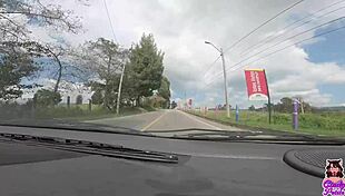 Her first car fuck with a huge cock.