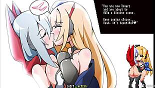 Wild hentai gangbang unfolds in 3D game with futanari and creampie action.