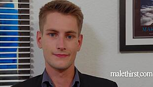 Office twink gets bareback assfucked at work 😏