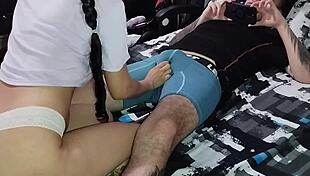 Deep Throating My Stepsister's Huge Cock With Passion