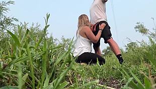 Caught in the park FUCKING AND SUCKING monster cock outdoors