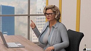 Wife Cucks Husband With Fat Big Tits 3Some Blowjob For Job Promotion