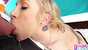 Skinny blonde Maia Davis takes Mike Adriano's monster cock deep!