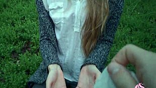 College teen explores forest with asian friends part 2