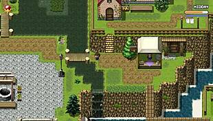 Teen beauty in sexy outfit strips naked in public bath harem game