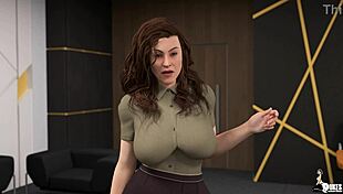 Wife Cucks Husband With Fat Big Tits 3Some Blowjob For Job Promotion