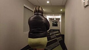 trolling around hotel being naughty almost got caught with assfucking