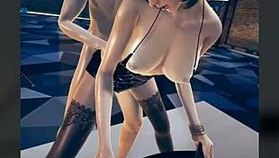 Stuck confined with the twins and the goth, things got horny in this hentai game