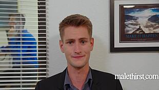 Office twink gets bareback assfucked at work 😏